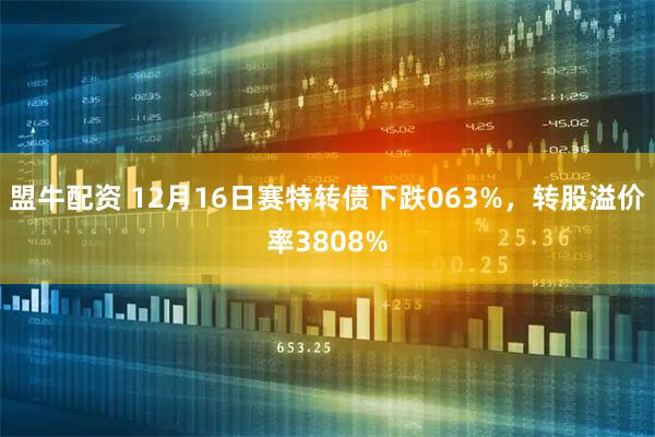 盟牛配资 12月16日赛特转债下跌063%，转股溢价率3808%